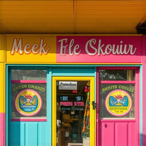 Honolulu Business Near Waikiki Beach Honolulu storefront with vibrant signage near Waikiki Beach.