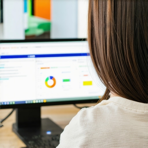 Honolulu small business owner reviewing data analytics on a computer.