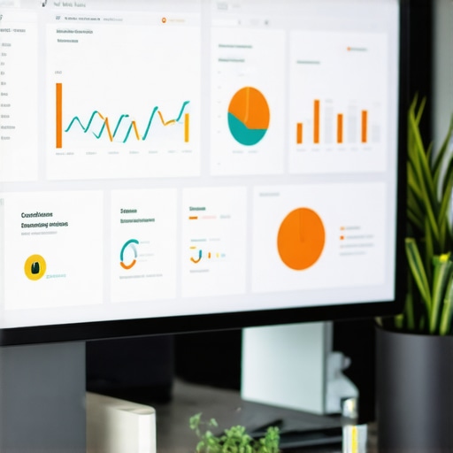 Close-up of a digital marketing dashboard displaying analytics for local SEO