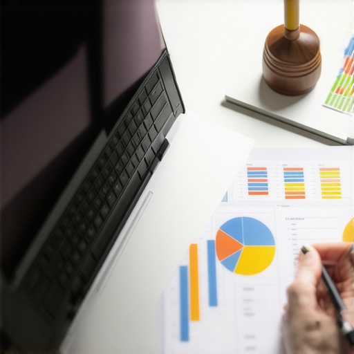 SEO tools for local business Person analyzing local SEO analytics using a laptop and charts