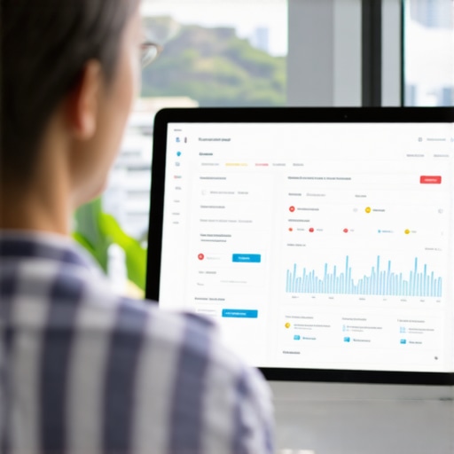 Honolulu Local SEO Analysis A person reviewing local SEO metrics for Honolulu on a laptop