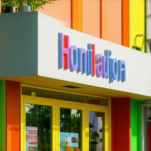 Bright Honolulu storefront with signage on a sunny day