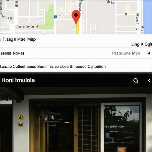 Honolulu shop with Google Maps overlay highlighting local SEO