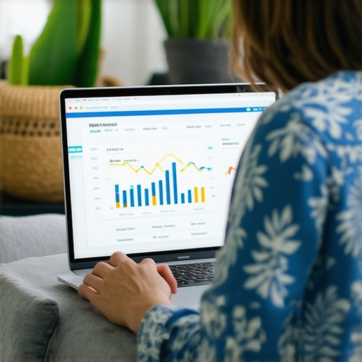 Person analyzing local SEO data on a laptop with Hawaii decor