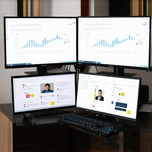 Desk with SEO analytics tools tracking local maps rankings and reviews