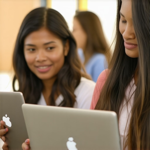 Group of entrepreneurs optimizing Google My Business profiles on devices in Honolulu.