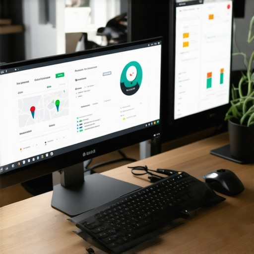 A person analyzing local SEO metrics on multiple screens to maintain Honolulu Google Maps rankings.